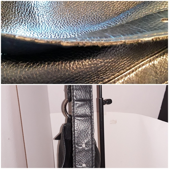 Coach Penelope Black Pebbled Leather  Shoulder Bag & Checkbook Cover - GUC - Picture 9 of 13